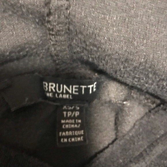 Brunette the label hoodie sweater dress oversized tunic hoodie Elle Velour tunic - Picture 6 of 8